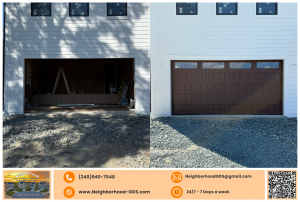 16x8 Insulated Walnut Garage Door With Windows