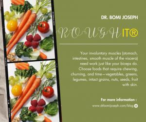 Person holding their gut to symbolize exercising the digestive system through fiber-rich Rough It® foods.