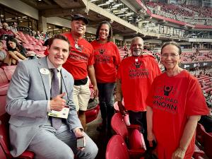 Photo of a group of Wish I Had Known parents at AZ Cardinals game