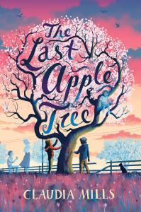 A apple tree set against a pink-stained sunset sky on the book cover.
