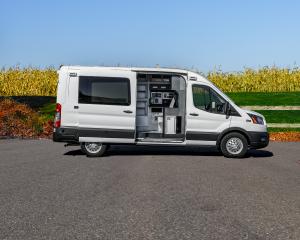 FR Conversions Type II ambulance built on a Ford TransitⓇ 350 mid-roof chassis