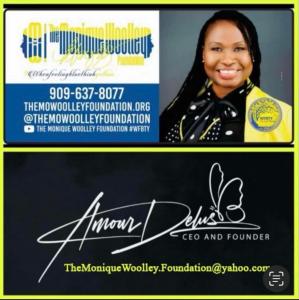 Amour Delus, Founder and CEO of The Monique Woolley Foundation