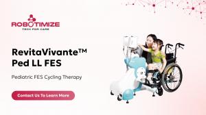 RevitaVivante™ Ped LL FES pediatric cycling system combining functional electrical stimulation with adaptive cycling therapy.