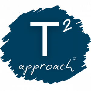 Logo for T2 storytelling framework from Leadership Story Lab