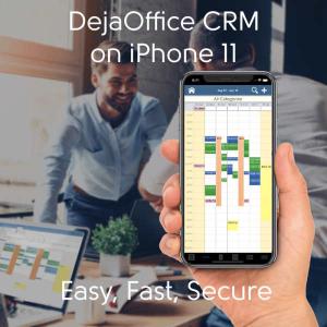 iPhone 11 featured with DejaOfffice CRM