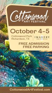 Cottonwood Art Festival October 4-5 2025 in Richardson with Featured Artist David del Solar