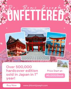 Unfettered by Dr. Bomi Joseph recognized as a top-selling health book in Japan.