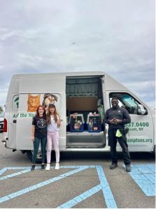 Brandy Cherven (Run 2 the Rescue) Vivi Zhou (Hope4fur) and Frank Hanna (ARF Hamptons) at The ARK at JFK (Image credit: Tess Pintchik)