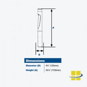 SILA - LED Bollard Light (Dimensions)