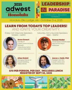 Flier for AAF AdWest Honolulu, Oct 3-4, 2025