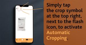 Automatically crop receipt images