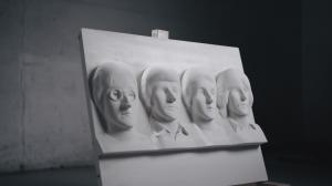 The Beatles tactile artwork for the blind made in paster