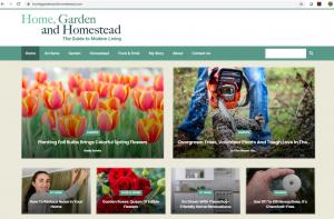 home garden and homestead website home page