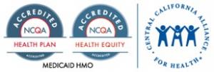 Central California Alliance for Health logo next to National Committee for Quality Assurance (NCQA) accreditation seals