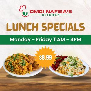 BEST LUNCH SPECIAL DEALS STARTING AT $8.99 MONDAY TO FRIDAY 11A.M TO 4P.M