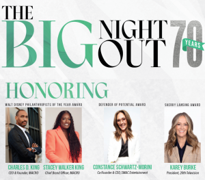 This milestone evening will spotlight Karey Burke, President of 20th Television, recipient of the 2025 Sherry Lansing Award; Constance Schwartz-Morini, Co-Founder & CEO of SMAC Entertainment, recipient of the Defender of Potential Award; and Charles D. Ki