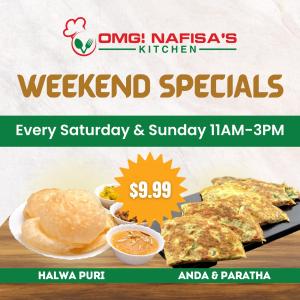 Pakistani Breakfast- Halwa Puri and Anda Paratha just $6.99