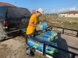 On the ground, helping the people of the Bahamas