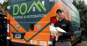 Dom Roofing & Restoration promotion – Get a new roof in Metro Atlanta with free duck and chimney cap