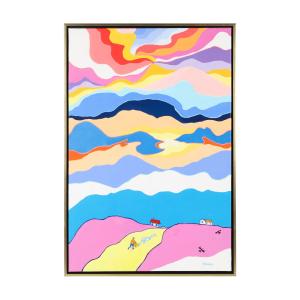 Vivid original painting by Canadian folk artist Ted Harrison (1926-2015), titled Dawson City Evening, encapsulating the spirit of Canada’s North. Estimate: $15,000-$25,000 (Canadian).