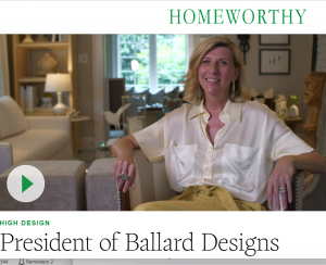 Karen Mooney sitting at home for a video show on Homeworthy