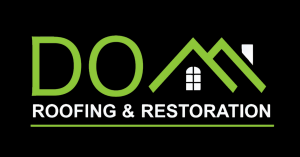 Dom Roofing & Restoration company logo, veteran-owned certified roofing contractor in Metro Atlanta