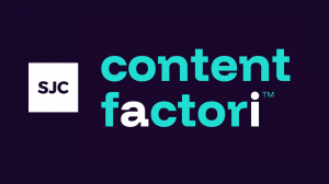 Logo for Content Factori, SJC's new production automation platform for retailers and marketers.