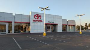 Maverick Toyota in Lemon Grove, California outside of San Diego exterior, Toyota store.