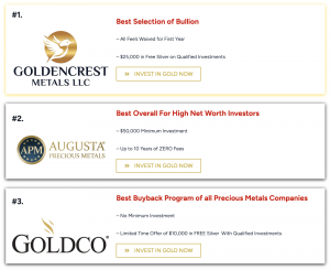 best gold IRA company reviews