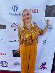 Beyond her conferences, Hazel expanded her cultural presence by appearing at a major press gifting suite, connecting with influential personalities and extending her brand mission.