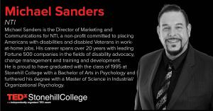 Michael T Sanders, TEDxStonehillCollege Speaker