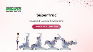 Advanced automated spinal traction unit with heated cervical cradle, adaptive leg supports, and gentle, ergonomic positioning—designed to deliver precise therapy while maximizing comfort and accessibility for older patients.
