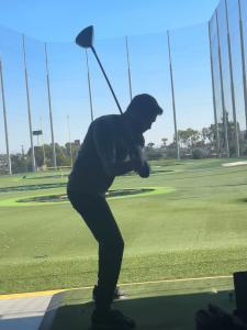 Soul Housing recuperative care CEO Casey Reinholtz takes a swing at L.A. Centers for Alcohol and Drug Abuse’s “Driving the Green for Recovery” fundraiser, driving change on and off the course.