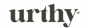 Urthy logo in dark green serif font.