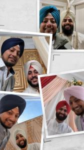Turban Tying Expert with Grooms on their wedding day