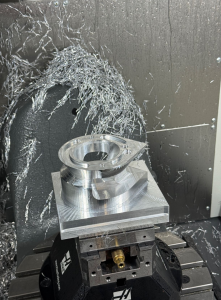 Project MFG Competition Machining on a 5-axis Haas machine at EMO 2025