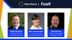 PanTerra and Five9 Healthcare webinar speakers: Shawn Boehme, Roni Jamesmeyer, Neal Pearson