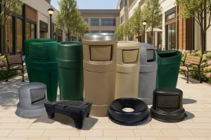 Rotationally molded products : trash cans, dunnage racks