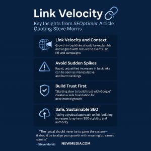 Key Link Velocity Insights from Steve Morris at NEWMEDIA.COM, for SEOptimer
