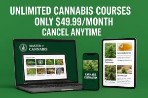 Cannabis Training University online cannabis college logo, subscription plan announcement
