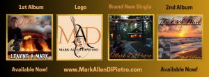 Mark DiPietro's Header Image illustrating albums and logo for social media