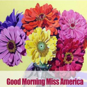 A flower painting painted by Artist and playwright Phyllis Yes