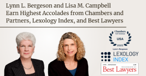 Lynn L. Bergeson and Lisa M. Campbell with Logos from 2025 Rankings