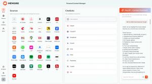 User interface of Memoire App