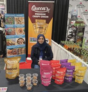 the owner at a food expo