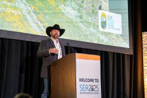 David Coffman, RES’ Director of Northern California and Southern Oregon Operations, speaking at SER2025 about Lessons Learned from the World’s Largest Salmon Restoration Effort.