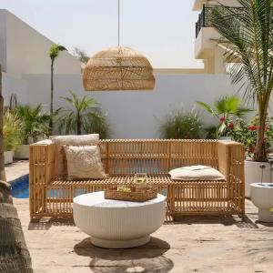Outdoor Bench for Modern Beach Club Spaces