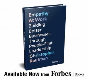 book cover image book launch announcement for Empathy at Work by Christopher Kaufman