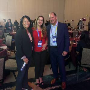 Cosmetic Dentist Dr. Radwa Saad with Dentsply Sirona CEO Mr. Dan Scavilla and Ms. Tina Stiehle from SureSmile Team
