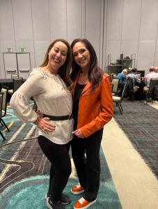 Dr. Radwa Saad with Orange Theory Co-Founder Ellen Latham